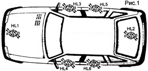 Схема Автомобильный индикатор